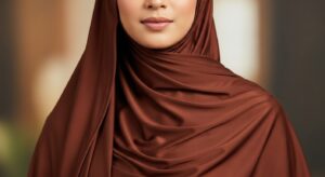 Best Rabaya Liquid Jersey Dark Brown Hijab in UK