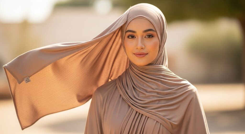 Best Liquid Jersey Taupe Hijab online in uk