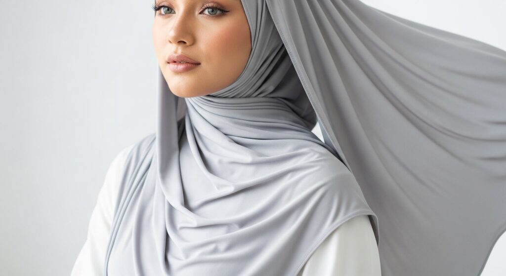Best Rabaya Liquid Jersey Light Grey Hijab in uk