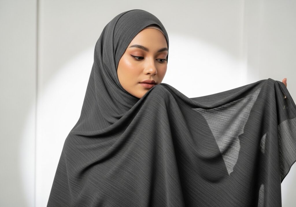 Buy Best Cotton Crepe Charcoal Grey in uk