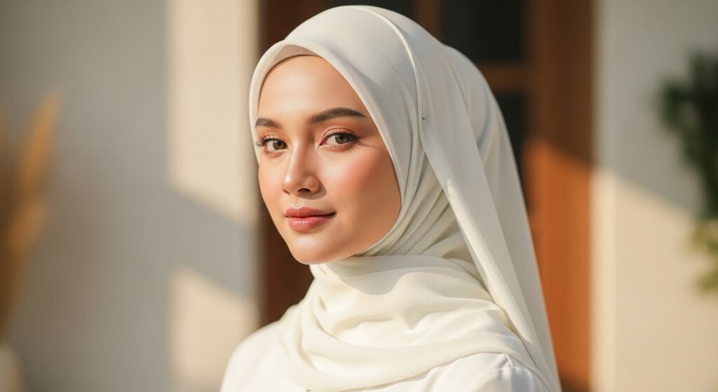 Buy Best Cotton Crepe Porcelain Hijab in Bolton Uk