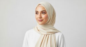 Best Rabaya Cotton Crepe Cream hijab in uk