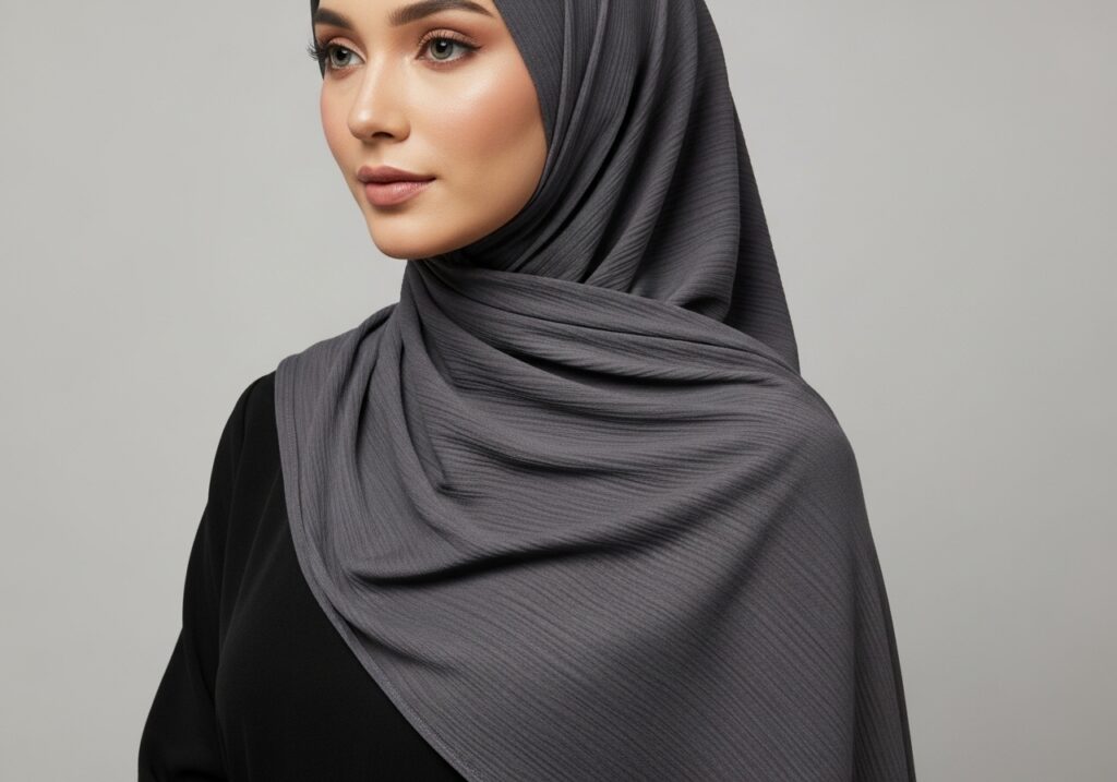 Best Rabaya Cotton Crepe Charcoal Grey in UK 