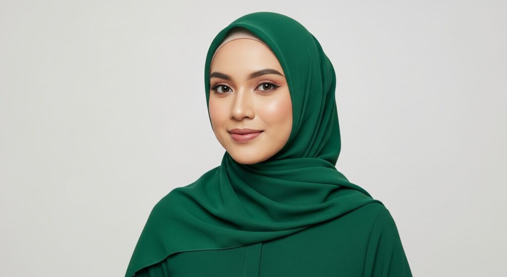 Best Cotton Crepe Green Hijab in UK Online