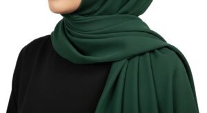 buy best cotton creap green hijab in Bolton uk
