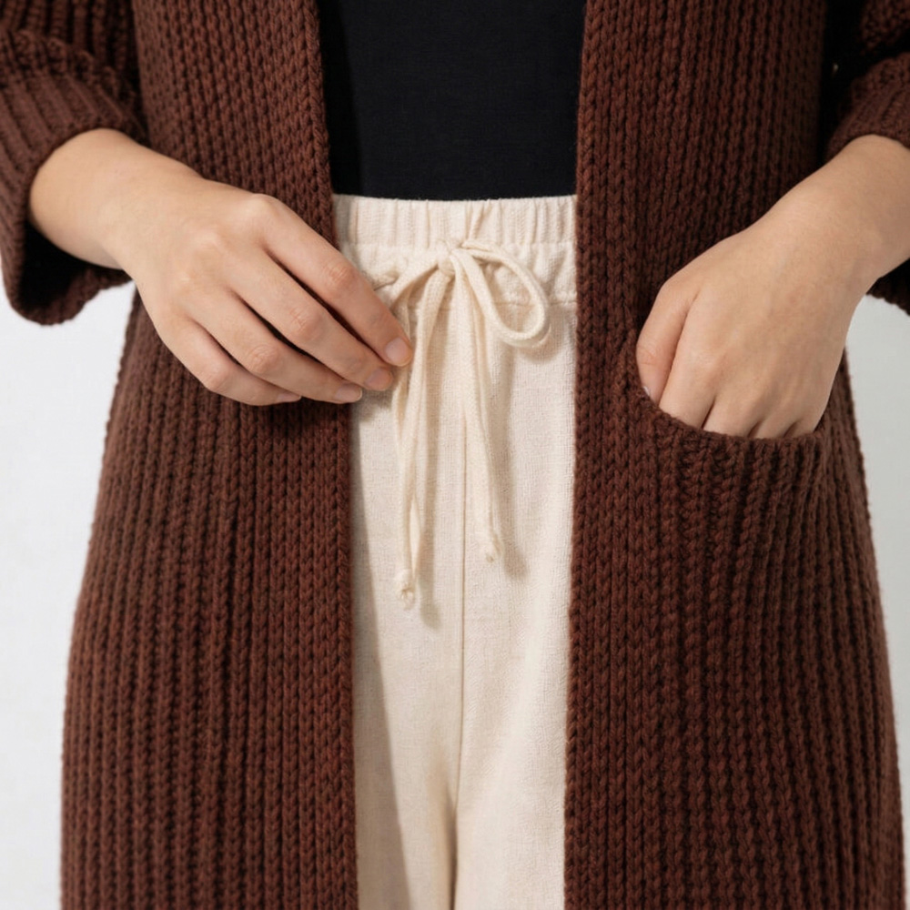 Knitted Cardigans | Dark Brown - Image 3