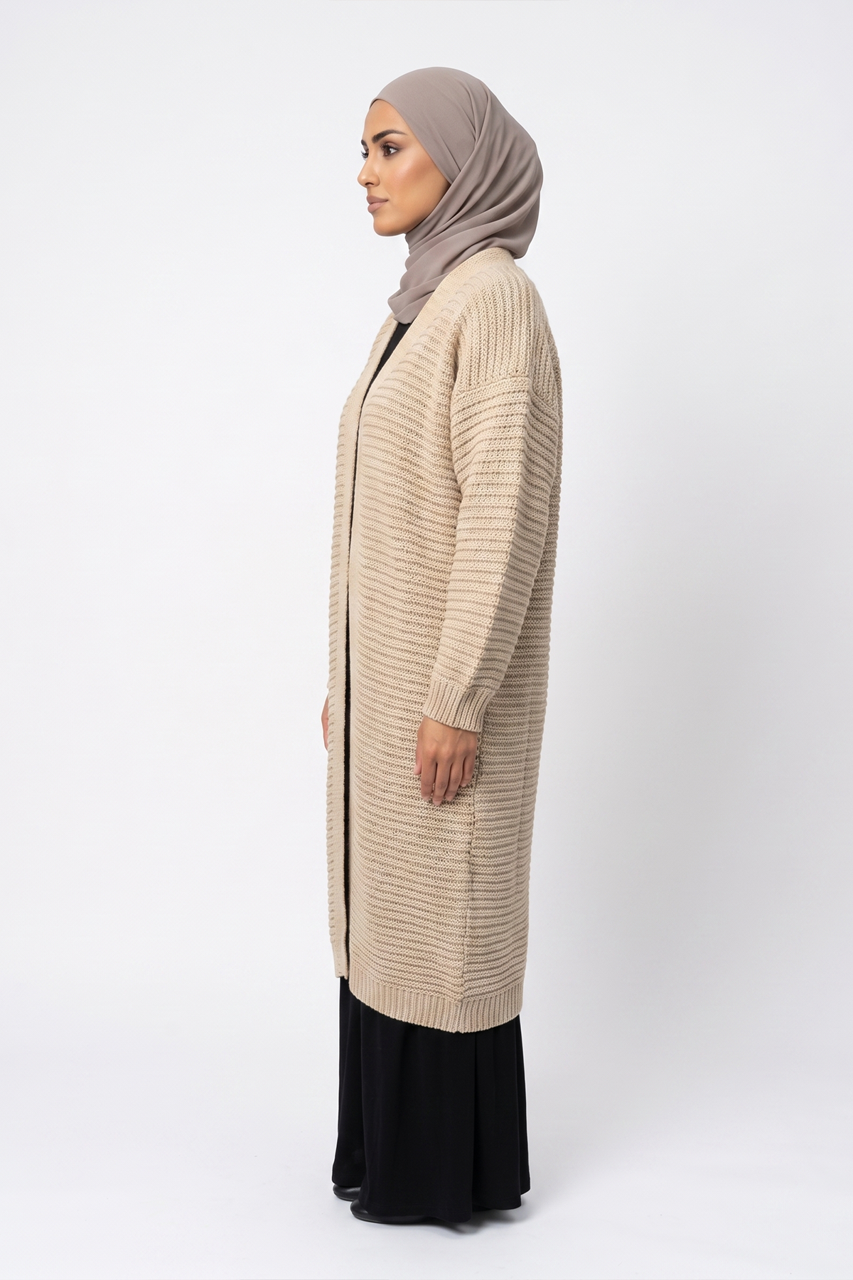 Ribbed Cardigans - Beige - Image 3