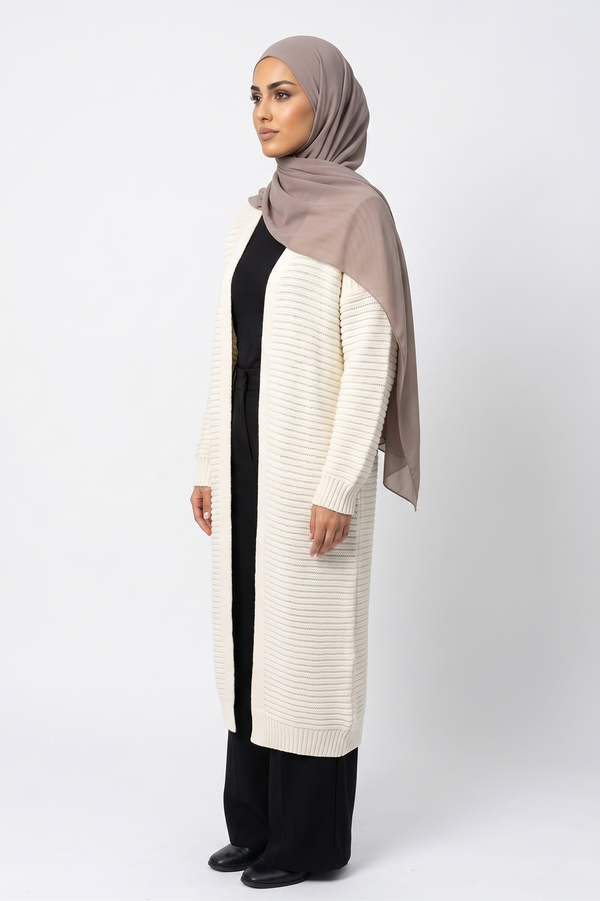 Ribbed Cardigans - Cream - Image 6