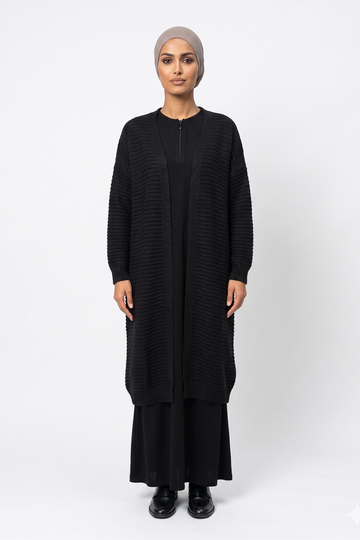 Ribbed Cardigans - Black