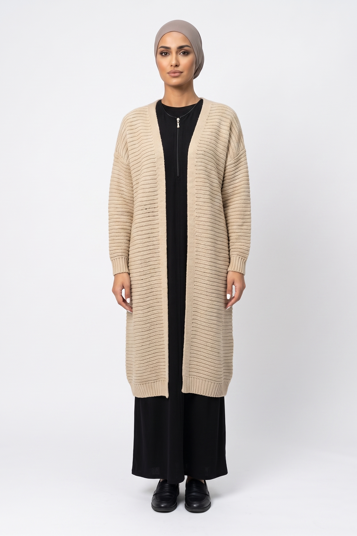 Ribbed Cardigans - Beige