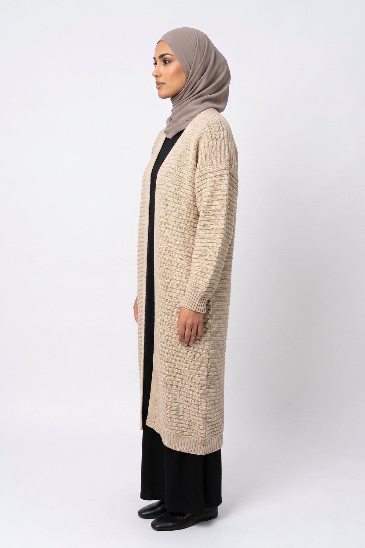 Ribbed Cardigans - Beige - Image 2