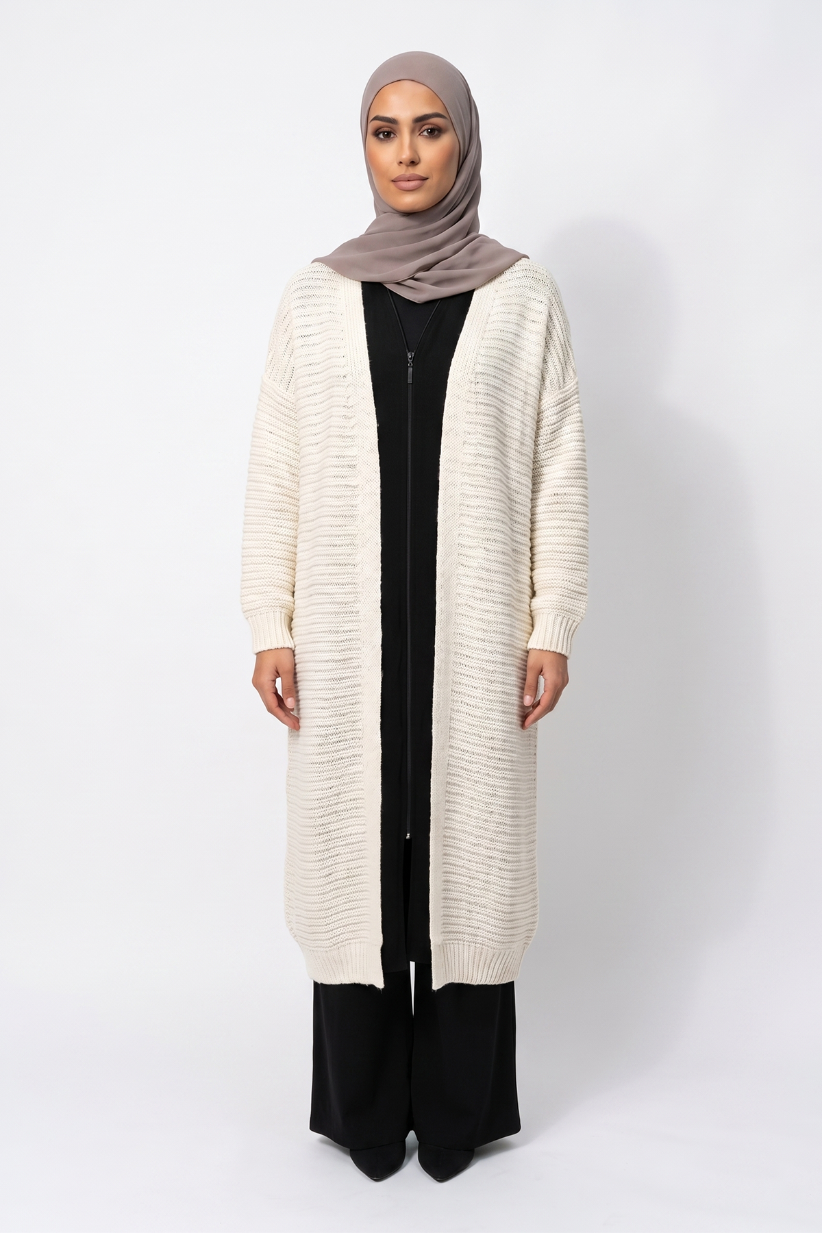 Ribbed Cardigans - Cream